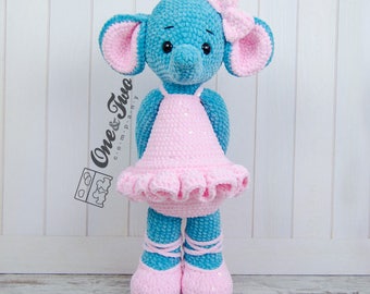 Crochet PATTERN - Emma the Big Elephant Amigurumi "Big Hugs Series" - Plushie Pattern - Soft Toy