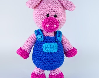 Pig Crochet Pattern · Farm Animal Amigurumi · DIY Hog · PDF Digital Download