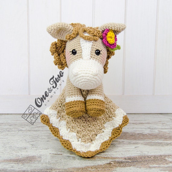 Lovey Crochet Pattern Horse PDF Security Blanket Tutorial Digital Download DIY Haley the Horse Lovey Dou Dou Baby Toy Etsy Canada