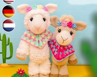 Amigurumi Pattern - Alpaca PDF Crochet Pattern - Tutorial Digital Download DIY - Astrid the Alpaca Amigurumi - Plush Animal Toy - Handmade