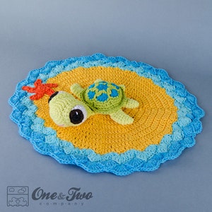 Lovey Crochet Pattern - Turtle PDF Security Blanket - Tutorial Digital Download DIY - Bob the Turtle Lovey - Dou Dou