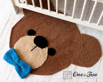 Teddy Bear Rug - PDF Crochet Pattern - Instant Download - Bear Useful Bedroom