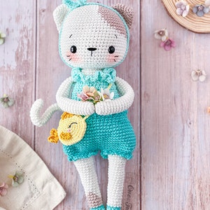 Amigurumi Pattern Cat PDF Crochet Pattern Tutorial Digital Download DIY Kora the Kitty Rag Doll Series Amigurumi Toy image 10