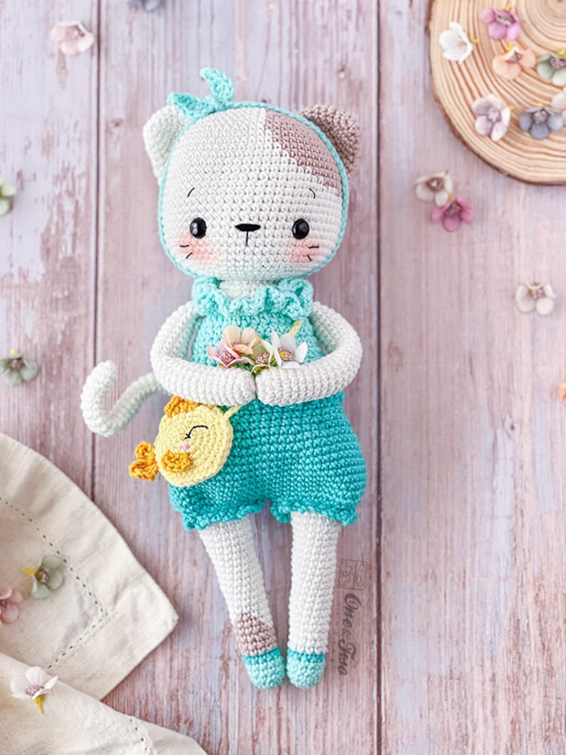 Amigurumi Pattern Cat PDF Crochet Pattern Tutorial Digital Download DIY Kora the Kitty Rag Doll Series Amigurumi Toy image 10