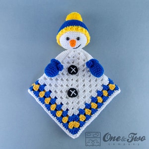 Lovey Crochet Pattern Snowman PDF Security Blanket Tutorial Digital Download DIY Snowman Lovey Dou Dou Baby Toy Snuggle Toy image 2