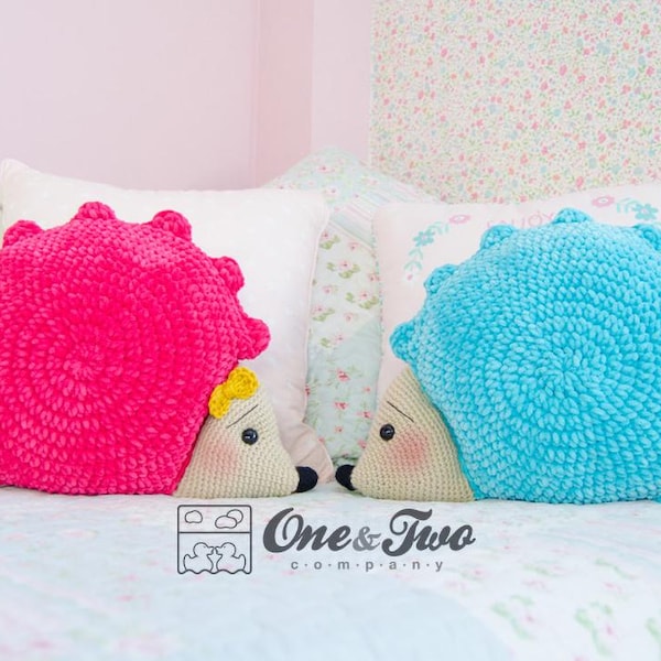 Hedgehog Pillow Crochet Pattern · Forest Animal Cushion · DIY Home Decor · PDF Digital Tutorial