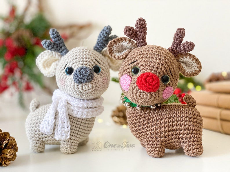 Crochet PATTERN Milo the Reindeer Amigurumi Quad Squad Series Soft Toy Winter Christmas Plushie Pattern image 3