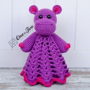 Lovey-haakpatroon - nijlpaard PDF-beveiligingsdeken - tutorial digitale download DIY - Pip the Hippo Lovey - Dou Dou - babyspeelgoed - knuffelspeelgoed