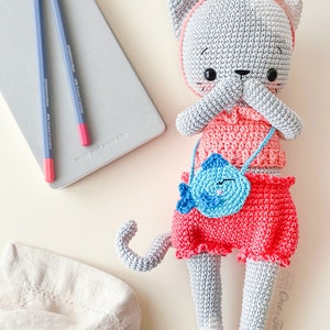 Amigurumi Pattern Cat PDF Crochet Pattern Tutorial Digital Download DIY Kora the Kitty Rag Doll Series Amigurumi Toy image 9