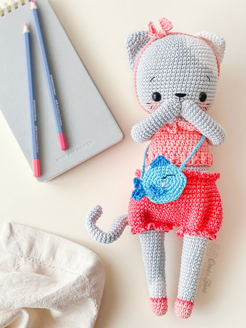 Amigurumi Pattern Cat PDF Crochet Pattern Tutorial Digital Download DIY Kora the Kitty Rag Doll Series Amigurumi Toy image 9