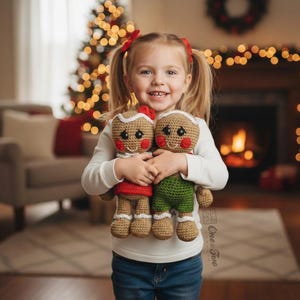 Gingerbread Crochet Pattern · Christmas Biscuit Amigurumi · 2-in-1 · PDF Digital Tutorial