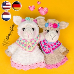 Modello all'uncinetto Lovey - Coperta di sicurezza in alpaca PDF - Tutorial download digitale fai da te - Astrid l'alpaca Lovey - Dou Dou - Giocattolo per bambini