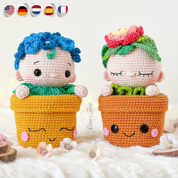 Amigurumi-Muster – Pflanze PDF-Häkelmuster – Tutorial Digitaler Download DIY – Sun and Shine the Plant Babies Amigurumi – Spielzeug