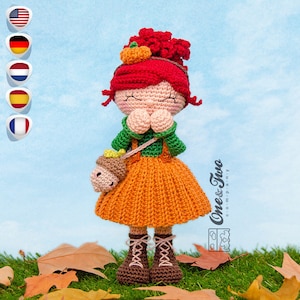 Amigurumi Pattern - Doll PDF Crochet Pattern - Tutorial Digital Download DIY - Abby the Autumn Dolly Amigurumi - Toy