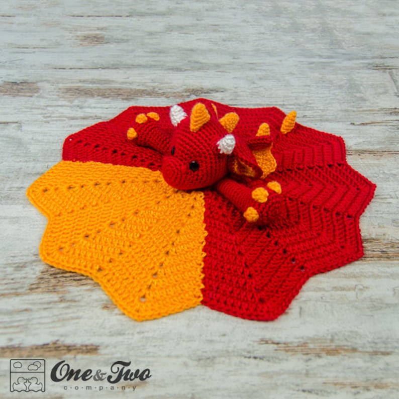 Lovey Crochet Pattern Dragon PDF Security Blanket Tutorial Digital Download DIY Felix the Baby Dragon Lovey Dou Dou Baby toy image 3