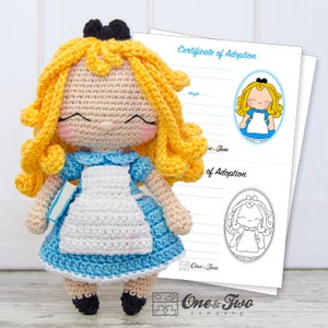 Amigurumi Pattern Girl PDF Crochet Pattern Tutorial Digital Download DIY Alice in Wonderland Amigurumi Toy image 4