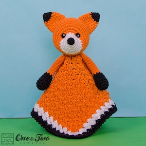 Lovey Crochet Pattern - Fox PDF Security Blanket - Tutorial Digital Download DIY -  Flynn the Fox Lovey - Dou Dou - Baby toy