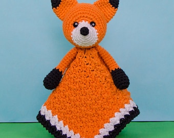 Fox Lovey Crochet Pattern · Forest Animal Security Blanket Amigurumi · Snuggler Cuddler · Doudou · PDF Tutorial