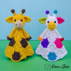 Lovey Crochet Pattern Giraffe PDF Security Blanket Tutorial Digital Download DIY Geri the Giraffe Lovey Dou Dou Baby toy image 1