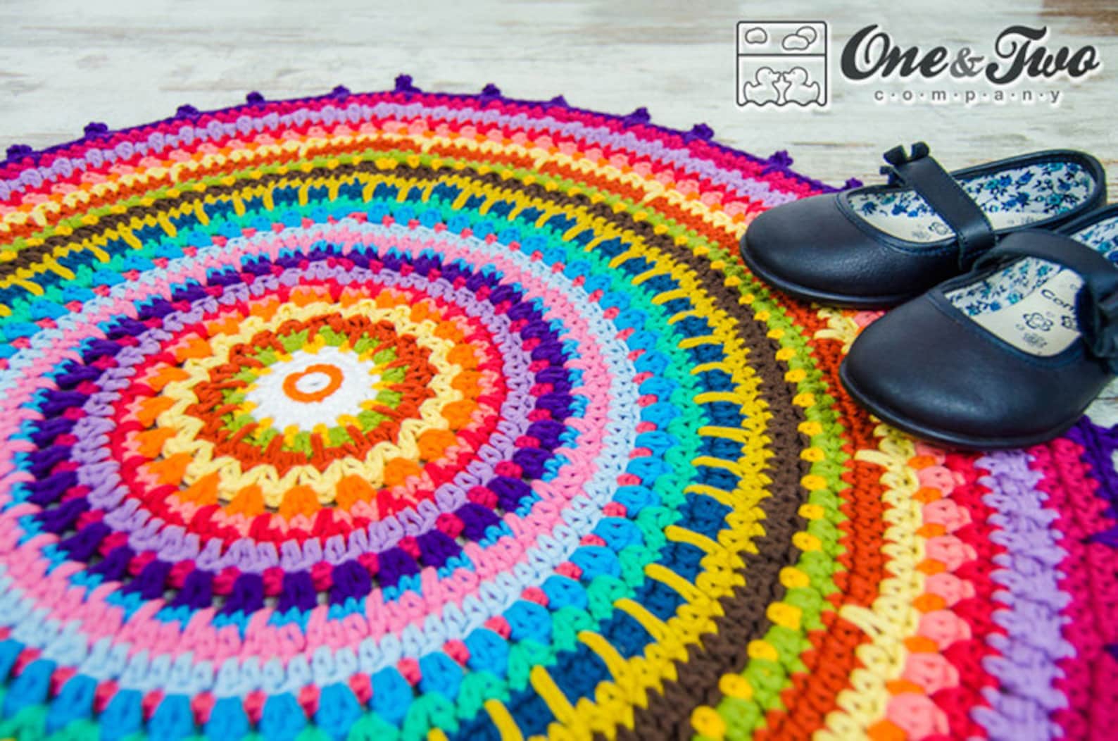 Colorful Rug PDF Crochet Pattern Instant Download Home Etsy