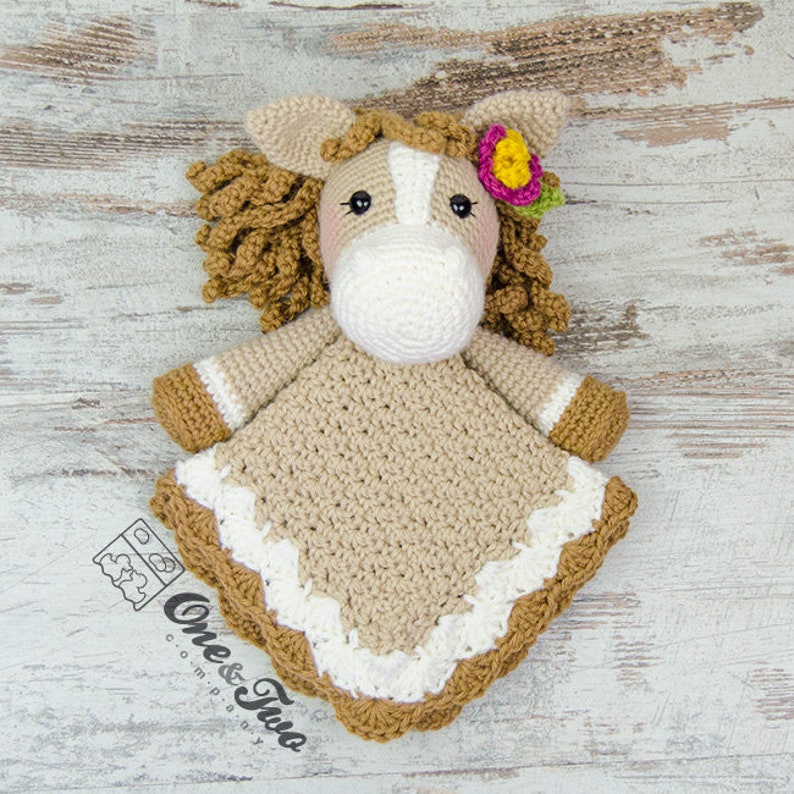 Lovey Crochet Pattern Horse PDF Security Blanket Tutorial Etsy