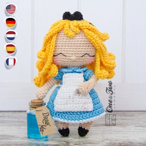 Amigurumi Pattern - Girl PDF Crochet Pattern - Tutorial Digital Download DIY - Alice in Wonderland Amigurumi - Toy