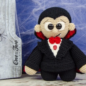 Crochet Dracula Pattern | Vlad Amigurumi Halloween Vampire Doll | PDF Digital Download