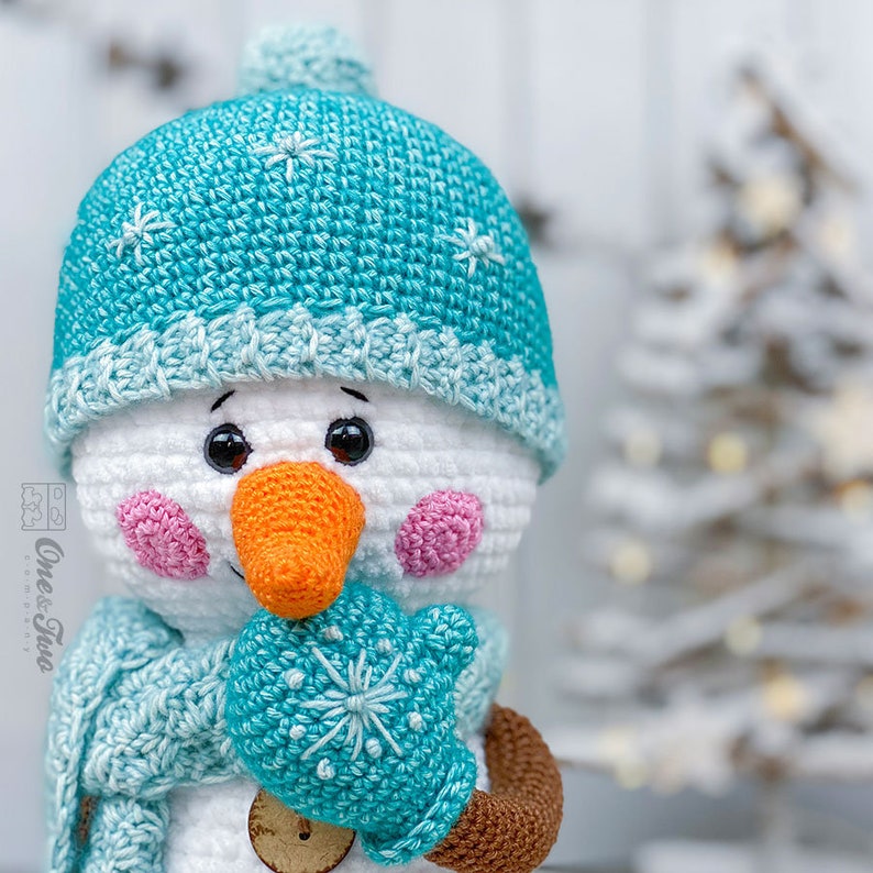 Crochet PATTERN Sky the Happy Snowman Amigurumi Plushie Pattern Soft Toy image 3