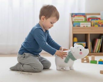 Polar Bear Crochet Pattern  Amigurumi Plushie Soft Toy Tutorial PDF Digital Download
