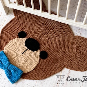 Teddy Bear Rug - PDF Crochet Pattern - Instant Download - Bear Useful Bedroom