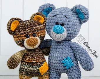 Crochet PATTERN - Patches the Little Teddy Bear  Amigurumi - Plushie Pattern - Soft Toy - Crochet Beginner