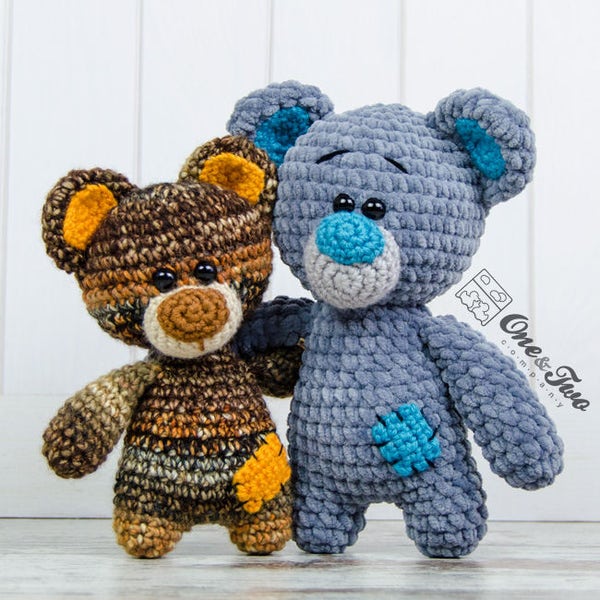 Crochet PATTERN - Patches the Little Teddy Bear  Amigurumi - Plushie Pattern - Soft Toy - Crochet Beginner