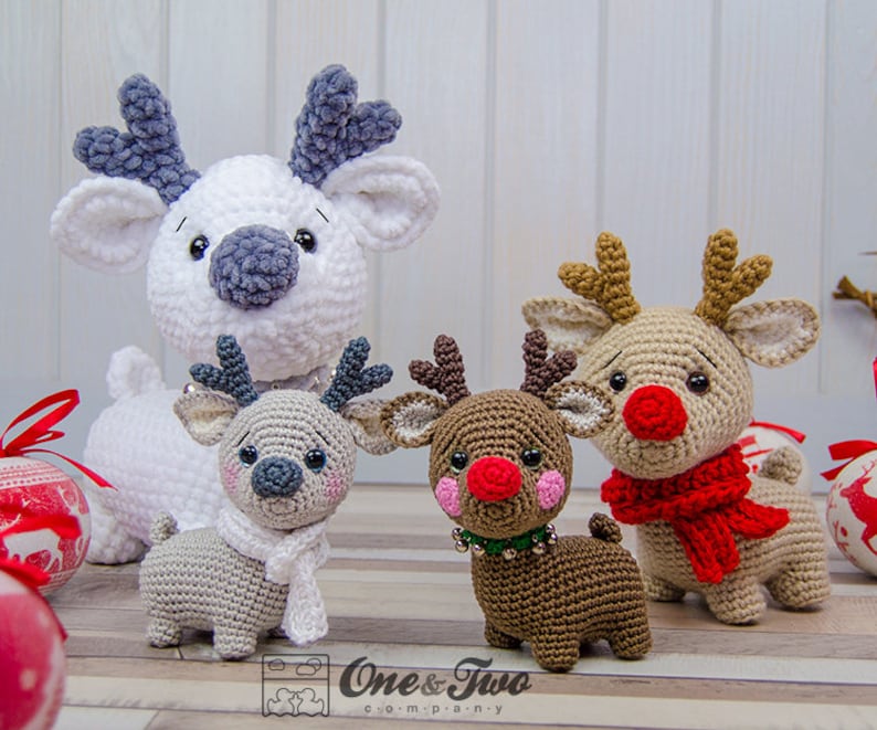 Crochet PATTERN Milo the Reindeer Amigurumi Quad Squad Series Soft Toy Winter Christmas Plushie Pattern image 6