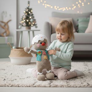 Crochet PATTERN - Glen the Sweetie Gingerbread Amigurumi - Winter Christmas - Plushie Pattern - Soft Toy