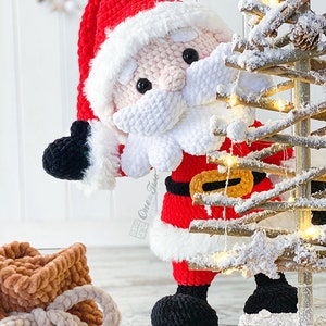 Crochet PATTERN Noel the Santa Amigurumi Soft Toy Christmas Plushie Pattern image 3