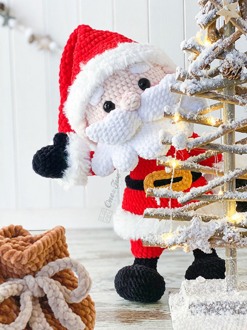 Crochet PATTERN Noel the Santa Amigurumi Soft Toy Christmas Plushie Pattern image 3