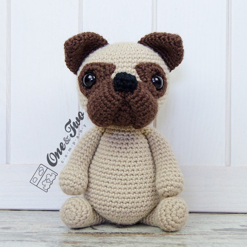Amigurumi Pattern Pug Dog PDF Crochet Pattern Tutorial Etsy
