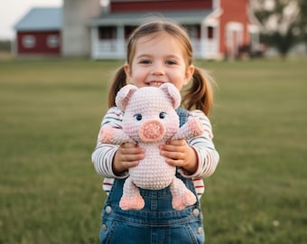 Low-Sew Pig Amigurumi Crochet Pattern PDF