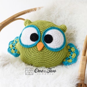 Ollie the Owl Pillow - PDF Crochet Pattern - Instant Download - Forest Owl Pillow
