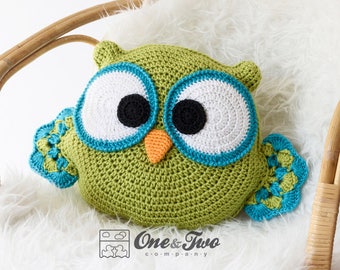 Owl Pillow Crochet Pattern · Forest Animal Cushion Amigurumi · DIY Home Decor · PDF Digital Download