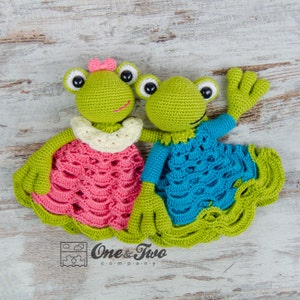 Lovey Crochet Pattern -  Frog PDF Security Blanket - Tutorial Digital Download DIY - Kelly the Frog Lovey - Dou Dou - Baby Gift Handmade