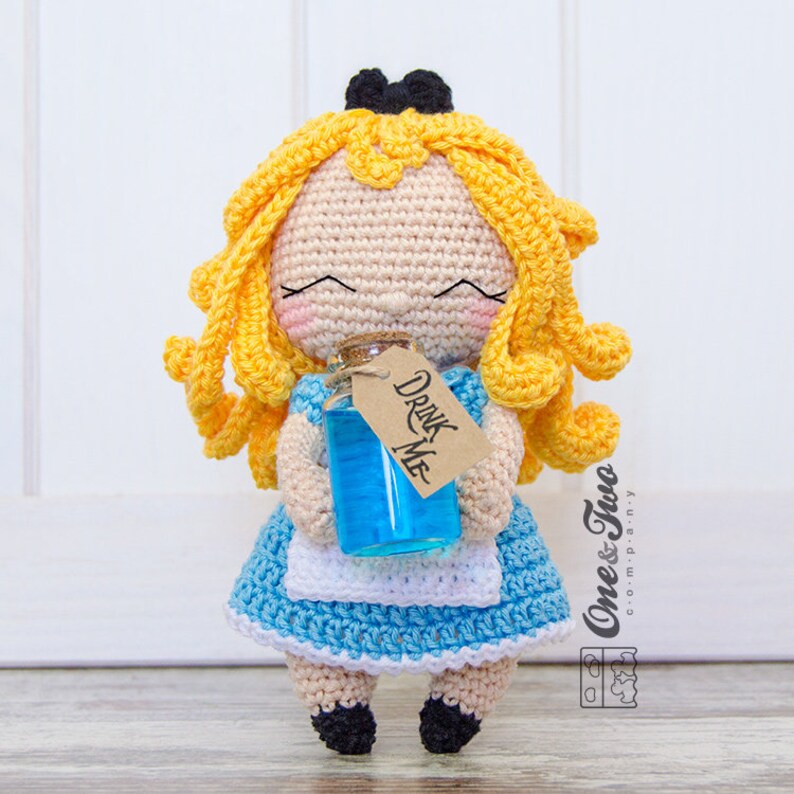 Amigurumi Pattern Girl PDF Crochet Pattern Tutorial Digital Download DIY Alice in Wonderland Amigurumi Toy image 5