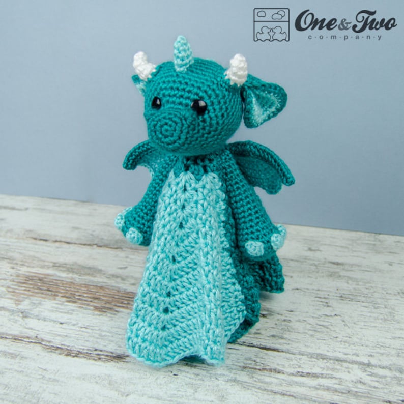 Lovey Crochet Pattern Dragon PDF Security Blanket Tutorial Digital Download DIY Felix the Baby Dragon Lovey Dou Dou Baby toy image 4