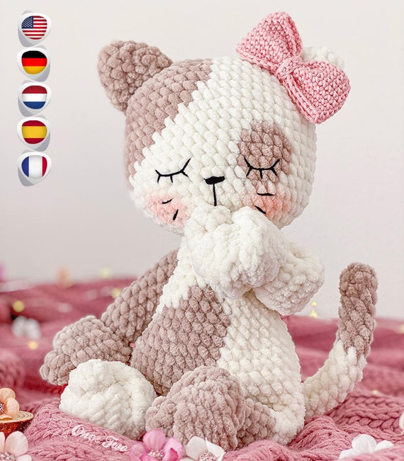 Crochet PATTERN Millie the Kitty Cuddler Dou Dou Soft Toy Plushie