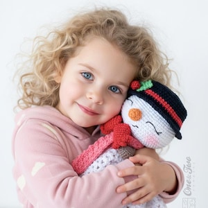 Snowman Lovey Crochet Pattern · Christmas Security Blanket Amigurumi · Snuggler Cuddler · Baby Doudou · PDF Tutorial