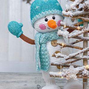 Crochet PATTERN Sky the Happy Snowman Amigurumi Plushie Pattern Soft Toy image 5