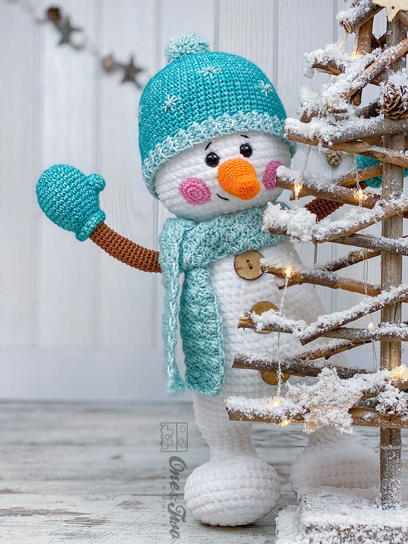 Crochet PATTERN Sky the Happy Snowman Amigurumi Plushie Pattern Soft Toy image 5