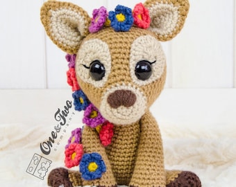 Amigurumi Pattern - Fawn PDF Crochet Pattern - Tutorial Digital Download DIY - Meadow the Sweet Fawn - Make Your Self - Plush Toy - Handmade