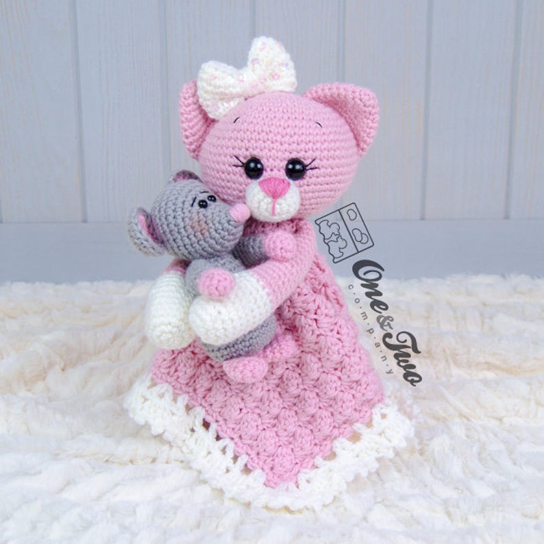 Lovey Crochet Pattern Kitty PDF Security Blanket Tutorial Etsy New