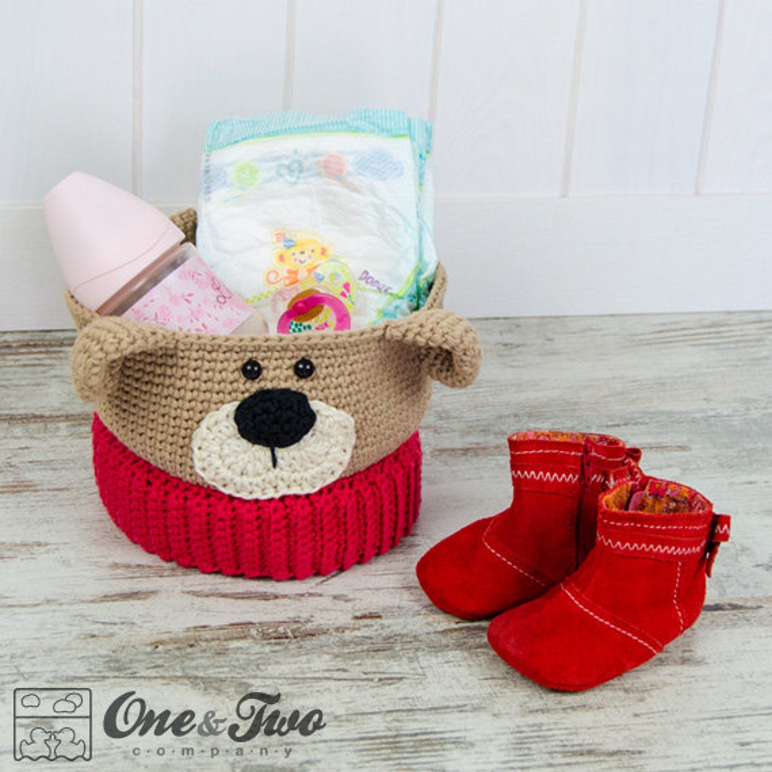 Teddy Bear Crochet Basket PDF Crochet Pattern Instant Etsy